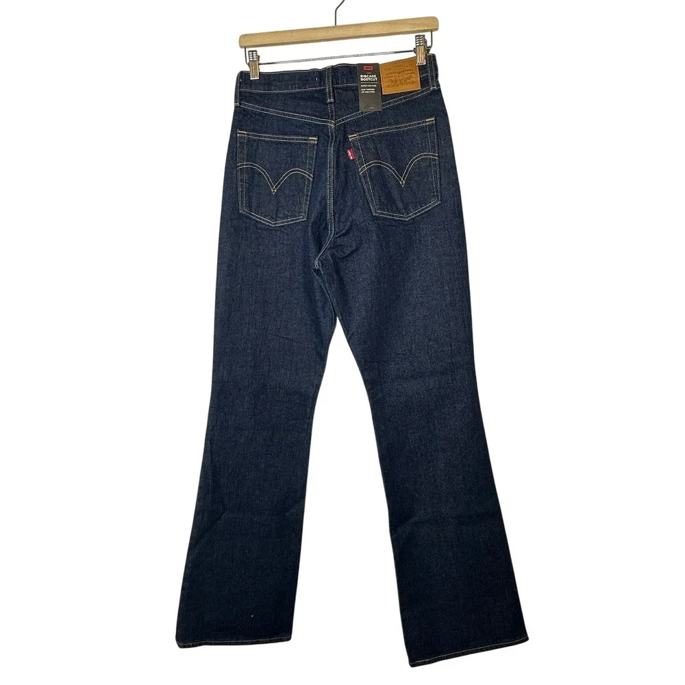 Levi's Premium Ribcage Bootcut Jeans‎ Women 29 X 33 Dark Blue High Rise NWT